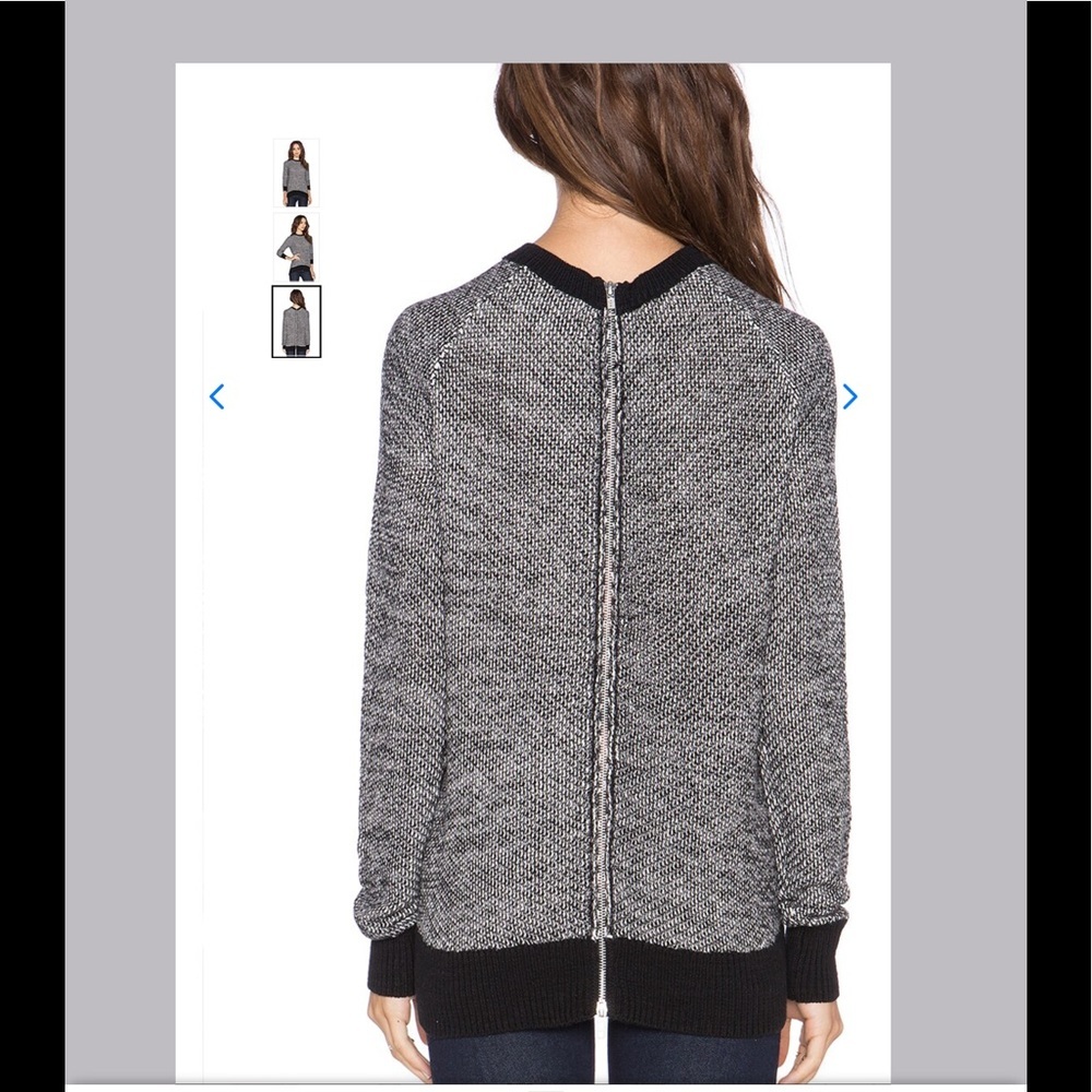 Michael Stars High Low Zip Back Sweater - Picture 2 of 9